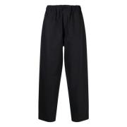 Navy Blue Katoenen Straight Broek Jil Sander , Black , Heren