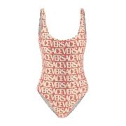 Rode Zwemkleding Metallic Allover Print Versace , Multicolor , Dames