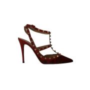 Pre-owned Leather sandals Valentino Vintage , Red , Dames