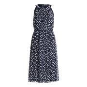 Polka Dot Mouwloze Midi Jurk Betty & Co , Multicolor , Dames