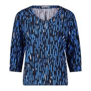 Grafische Print Blouse Betty & Co , Blue , Dames