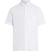 Glad Katoenen Zak Shirt Calvin Klein , White , Heren