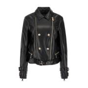 Biker imitatieleer jas - Olivia Guess , Black , Dames