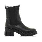 Zwarte Casual Leren Dameslaars Mtng , Black , Dames