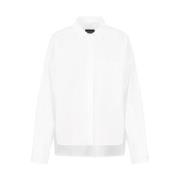 Asymmetrische Patch Pocket Poplin Shirt Emporio Armani , White , Dames