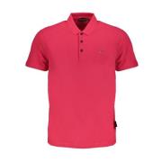 Geborduurd Logo Katoenen Poloshirt Napapijri , Pink , Heren