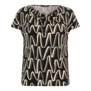 Printshirt met watervalhals Betty Barclay , Multicolor , Dames