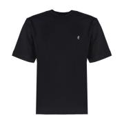 Zwarte Katoenen T-Shirt met Logo Études , Black , Heren