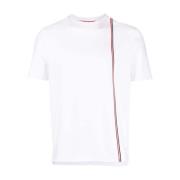 Casual Katoenen T-shirt Thom Browne , White , Heren