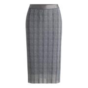 Plissé kokerrok met hoge taille Hugo Boss , Gray , Dames