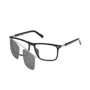 Rechthoekige gepolariseerde clip-on bril Timberland , Black , Heren