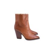 Pre-owned Leather boots Yves Saint Laurent Vintage , Brown , Dames
