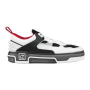 Zwart & Wit Kalfsleren Sneakers Christian Louboutin , White , Heren