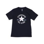 Zwart Logo Print T-shirt Converse , Black , Dames
