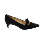 Pre-owned Suede heels Manolo Blahnik Pre-owned , Black , Dames