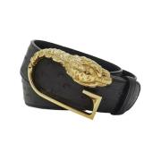 Pre-owned Leather belts Gucci Vintage , Black , Dames