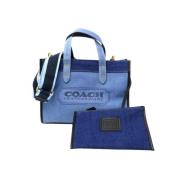 Pre-owned Cotton shoulder-bags Coach Pre-owned , Blue , Dames
