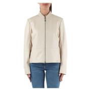 Leren jas met ritssluiting Rino&Pelle , Beige , Dames