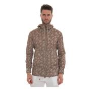 Bloemen Rits Hoodie Kiton , Multicolor , Heren