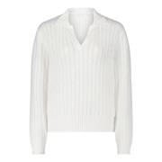 Gebreide Trui met Kraag Betty & Co , White , Dames