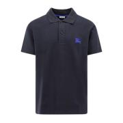 Katoenen Polo Shirt met EKD Borduurwerk Burberry , Black , Heren
