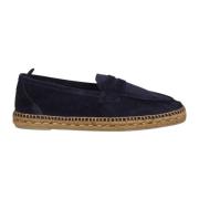 Suède Loafers met Jute Tussenzool Castañer , Blue , Heren