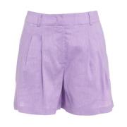 Paarse Shorts Ss24 Model Hoogte 178cm Silvian Heach , Purple , Dames