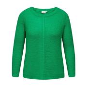 Foxy Lange Mouwen Gebreide Trui Only Carmakoma , Green , Dames