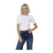 Live Love Pufftop T-Shirt Only , White , Dames