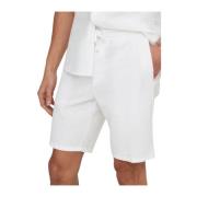 Linnen Bermuda Shorts voor Mannen Only & Sons , White , Heren