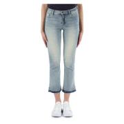 Flare Capri Jeans met Vijf Zakken Armani Exchange , Blue , Dames