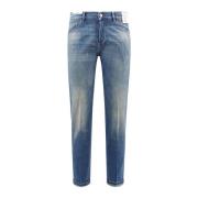 Blauwe Jeans met knoopsluiting PT Torino , Blue , Heren