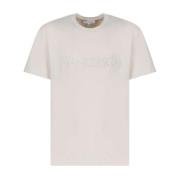 Beige Logo Geborduurd T-shirt JW Anderson , Beige , Heren