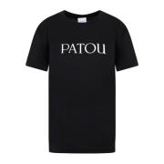 Zwart Katoenen Iconisch T-Shirt Vrouwen Patou , Black , Dames