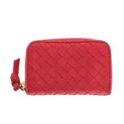 Pre-owned Leather wallets Bottega Veneta Vintage , Red , Dames