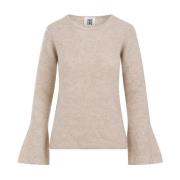 Beige Wool Pullover Sweater By Herenne Birger , Beige , Dames