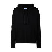 Zwarte 3D Diag Gebreide Hoodie Off White , Black , Heren