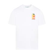 Wit Gradient Logo Bedrukt T-Shirt Casablanca , White , Heren