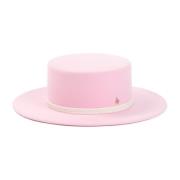 Sequins Bubblegum Wool Felt Hat Maison Michel , Pink , Dames