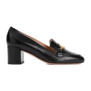 Zwarte Loafers met Gouden Logo Plaque Bally , Black , Dames