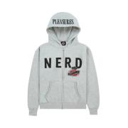 N.e.r.d. Zip Up Hoodie Pleasures , Gray , Heren