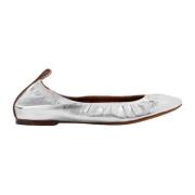 Metallic Ballerina Instap Schoenen Lanvin , Gray , Dames