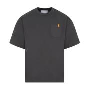 Grijze Katoenen T-shirt met Monogram Sacai , Gray , Heren