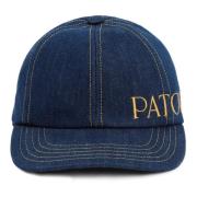 Blauwe Denim Logo Cap Patou , Blue , Dames