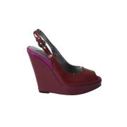 Pre-owned Leather heels Dolce & Gabbana Pre-owned , Purple , Dames