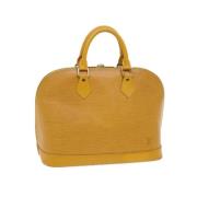 Pre-owned Leather handbags Louis Vuitton Vintage , Yellow , Dames