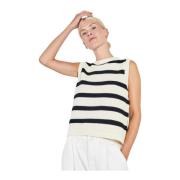 Kleur Blok Gebreide Tank Top Norr , Multicolor , Dames