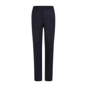 Blauwe Wollen Broek Rechte Pijp Berluti , Blue , Heren