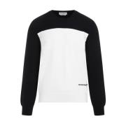 Zwarte katoenen pullover trui Alexander McQueen , Black , Heren