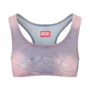 Roze & Paarse Denim Top Aw23 Diesel , Multicolor , Dames